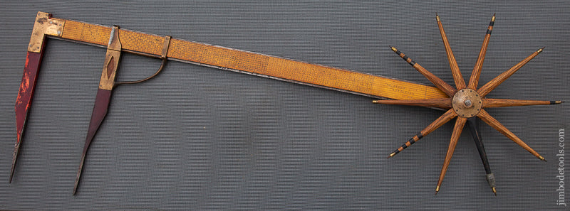 Excellent C.E. GOULD LITTLETON, N.H. Walking Wheel Log Caliper - 73367