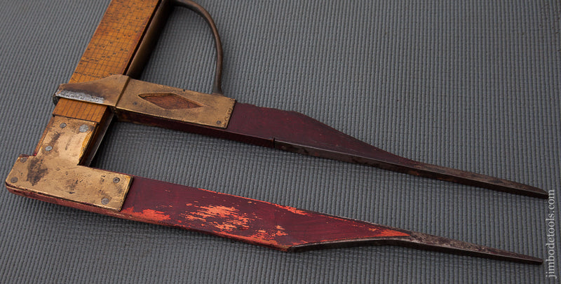 Excellent C.E. GOULD LITTLETON, N.H. Walking Wheel Log Caliper - 73367