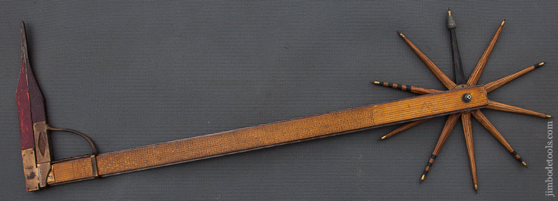 Excellent C.E. GOULD LITTLETON, N.H. Walking Wheel Log Caliper - 73367