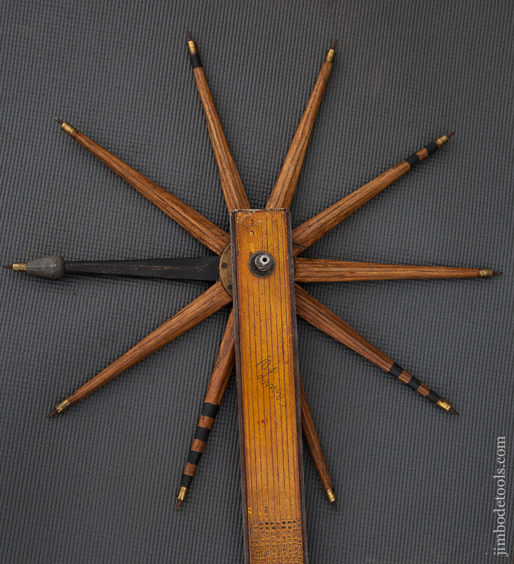 Excellent C.E. GOULD LITTLETON, N.H. Walking Wheel Log Caliper - 73367