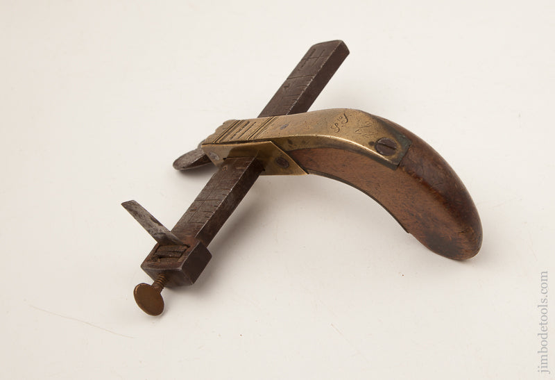 Rare! J. ENGLISH NEWARK NJ Fancy Leather Draw Gauge - 73393