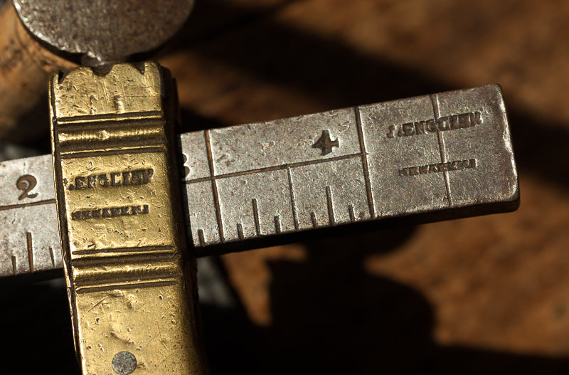 Rare! J. ENGLISH NEWARK NJ Fancy Leather Draw Gauge - 73393