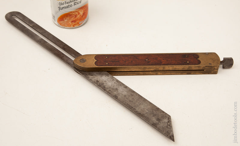 Rare! ST. JOHNSBURY TOOL CO 15 inch Rosewood and Brass Bevel FINE - 73485