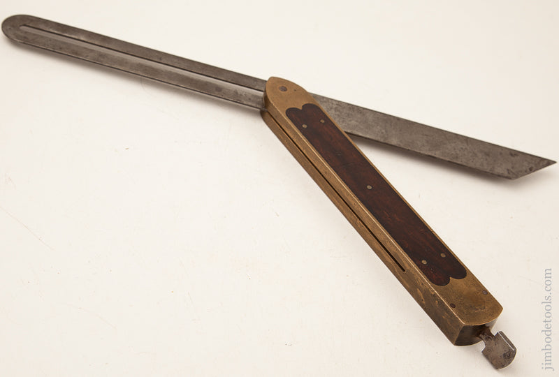 Rare! ST. JOHNSBURY TOOL CO 15 inch Rosewood and Brass Bevel FINE - 73485