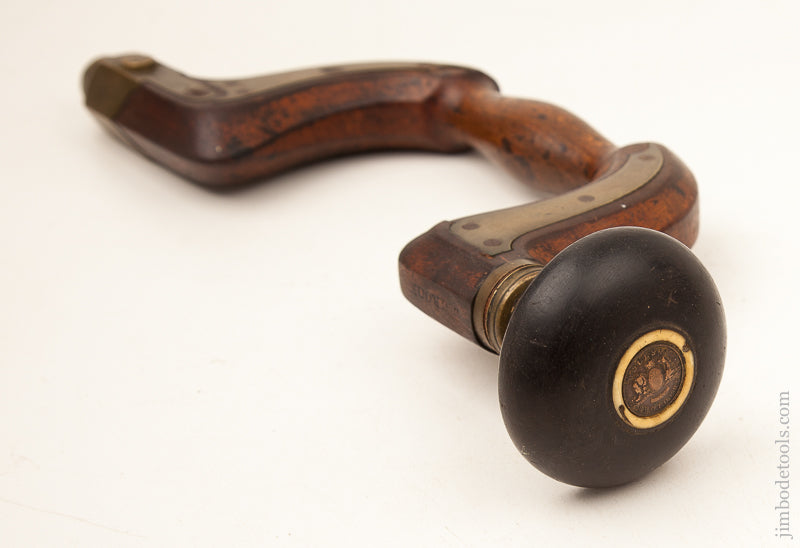 Wonderful MOULSON BROS Sheffield Plated Brace with Ebony Head - 73509