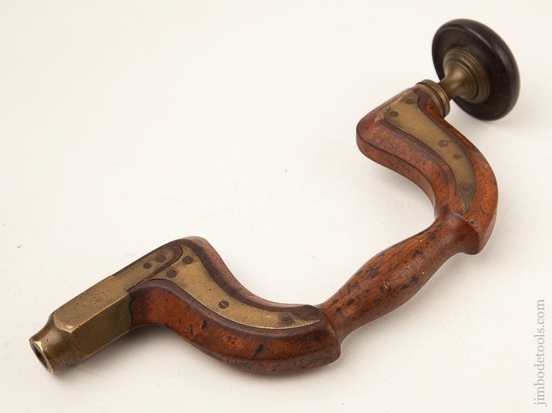 Wonderful MOULSON BROS Sheffield Plated Brace with Ebony Head - 73509