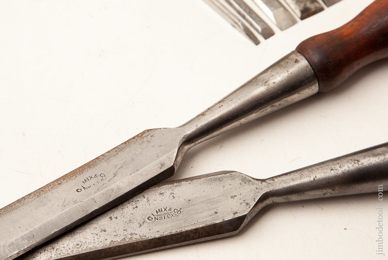Full Set of 12 G.I.MIX & CO Socket Firming Chisels in Fitted Wooden Case - 73623