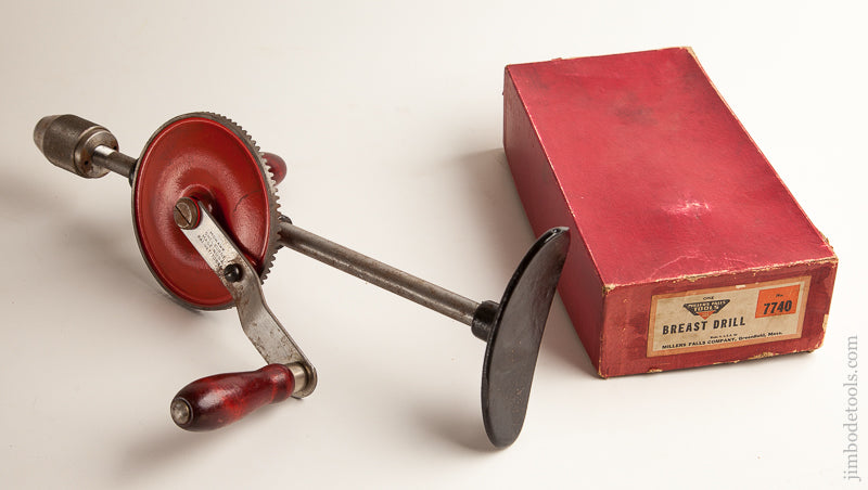 MILLERS FALLS No. 7740 Breast Drill MINTY in Original Box - 73626