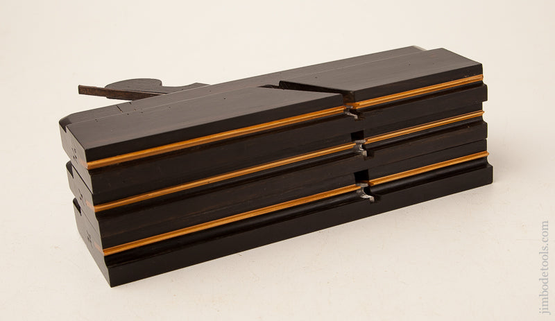 Drop Dead Stunning! NEAR MINT Graduated Set of Three EBONY Side Bead Planes with Boxwood by AZURE TOOL CO AZURE HILLS - 73633U