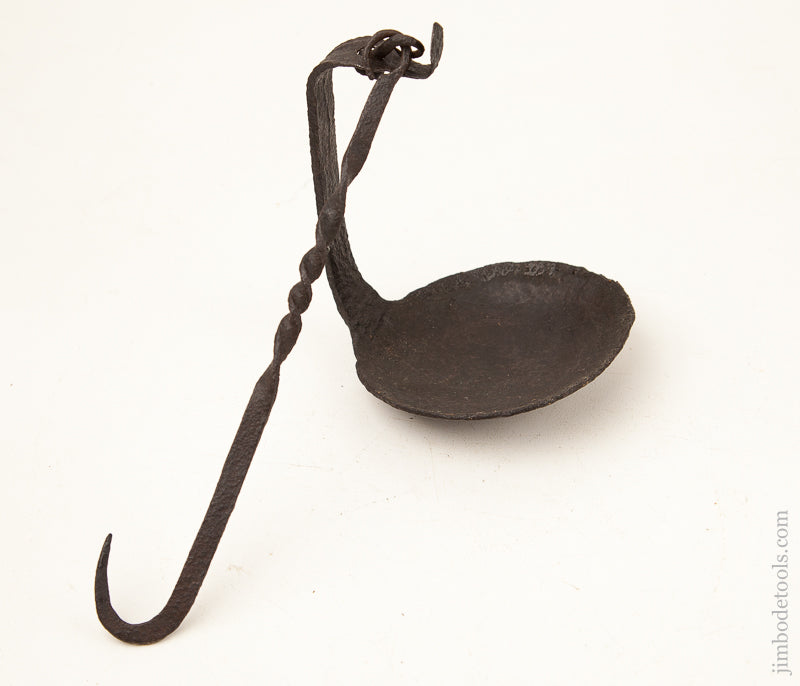 18th Century Hand forged Whale Oil Crusie Lamp or Betty Lamp for Whale Oil - 73634