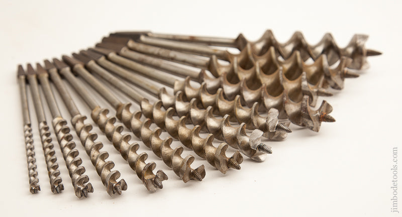 Complete Set of 13 RUSSELL JENNINGS Auger Bits in Roll - 73743