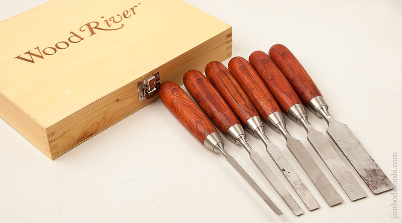 Set of Six WOOD RIVER Chisels in Original Box - 73756