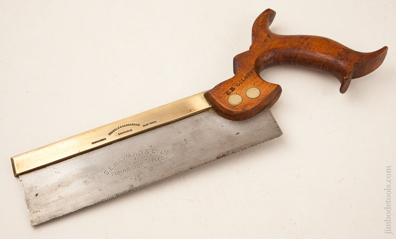 Dual Marked 18 point 8 inch Rip DRABBLE & SANDERSON Brass Back Dovetail Saw - 73761