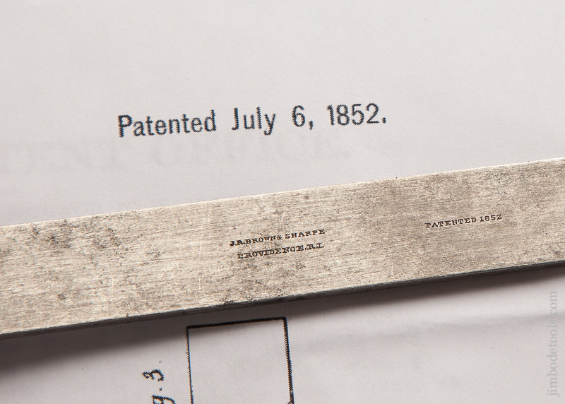 AMES July 6, 1852 Patent Six inch Center Finding and Try Square - 73866