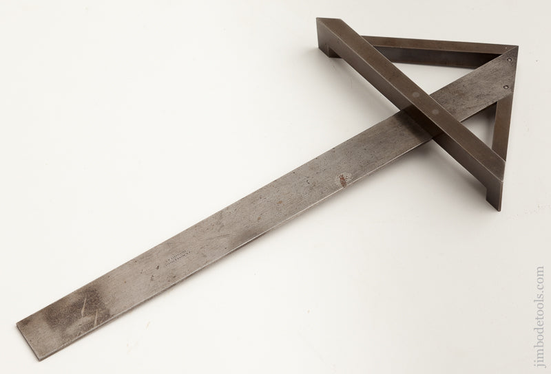 Extra Fine AMES July 6, 1852 Patent 10 inch Center Finding and Try Square - 73868