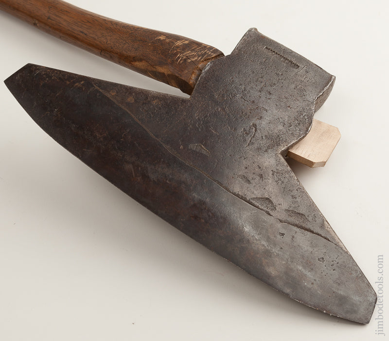 Rare! A. AKINS Single Bevel Offset Broad Axe -- 73934R