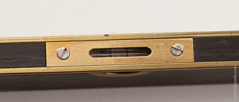 Miniature 4 3/8 inch Ebony and Brass STRATTON BROS Level by PAUL HAMLER - 73995U