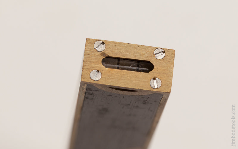 Miniature 4 3/8 inch Ebony and Brass STRATTON BROS Level by PAUL HAMLER - 73995U