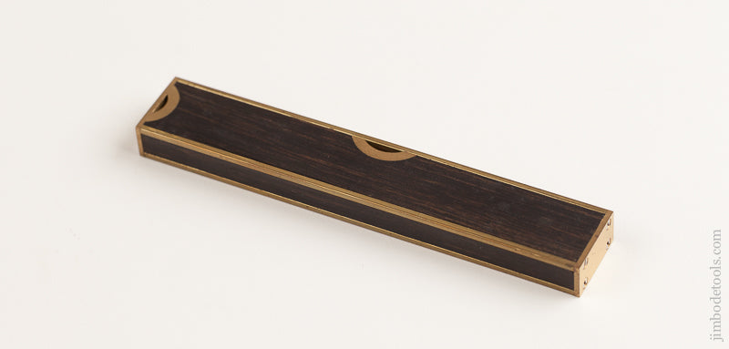 Miniature 4 3/8 inch Ebony and Brass STRATTON BROS Level by PAUL HAMLER - 73995U