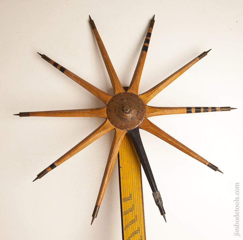 FABULOUS Dead Mint! FLOSSIE GREENLEAF Log Caliper with Signed Grover Wheel! - 74000U