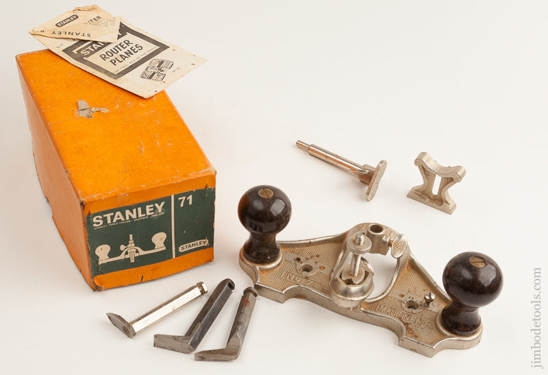 STANLEY No. 71 Router Plane 100% COMPLETE in Original Box - 74054