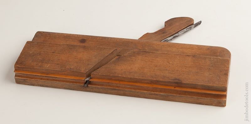RARE Left-handed 1/4 inch Side Bead Molding Plane by A&E BALDWIN NEW YORK circa 1830-41 FINE - 74100