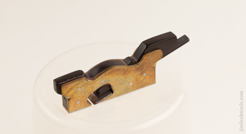 Miniature 2 1/4 x 3/8 inch Ebony and Brass Shoulder Plane - 74416U