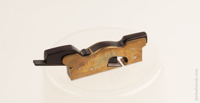 Miniature 2 1/4 x 3/8 inch Ebony and Brass Shoulder Plane - 74416U