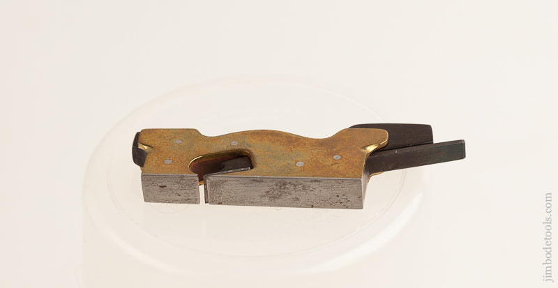 Miniature 2 1/4 x 3/8 inch Ebony and Brass Shoulder Plane - 74416U