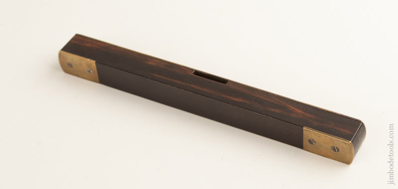 Extra Fine! MATHIESON No. 7C Ebony and Brass Nine inch Level - 74426R