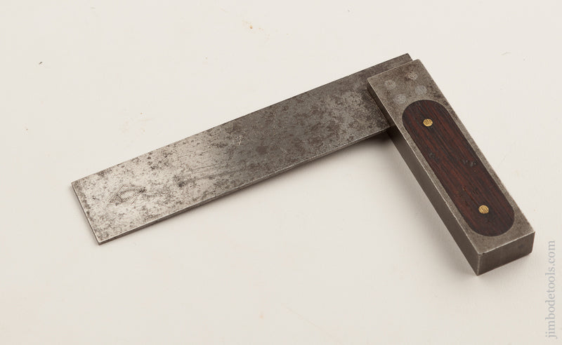 Five inch ST. JOHNSBURY TOOL CO. Rosewood and Steel Try Square - 74430R