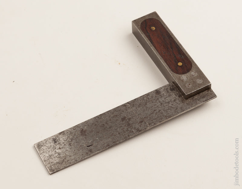 Five inch ST. JOHNSBURY TOOL CO. Rosewood and Steel Try Square - 74430R