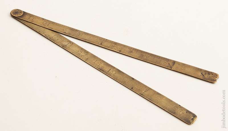 Early PRESTON Two Foot Folding Blacksmith's Rule - 74466R