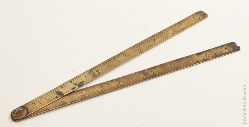 Early PRESTON Two Foot Folding Blacksmith's Rule - 74466R