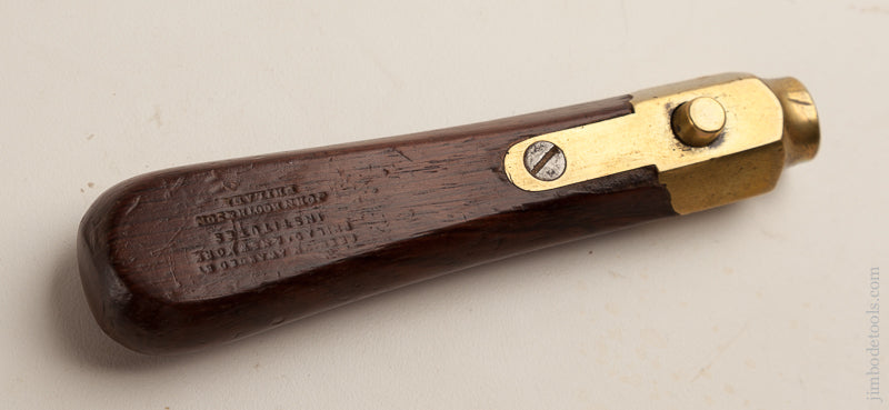 RARE 5 1/2 inch Rosewood and Brass JOHN BOOTH & SON PHILADA - 74490