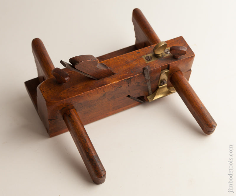 Rare & Fine! Screw Lock Moving Filletster Plane by D.P. SANBORN LITTLETON NH circa 1840-71 CRISP & FINE - 74534