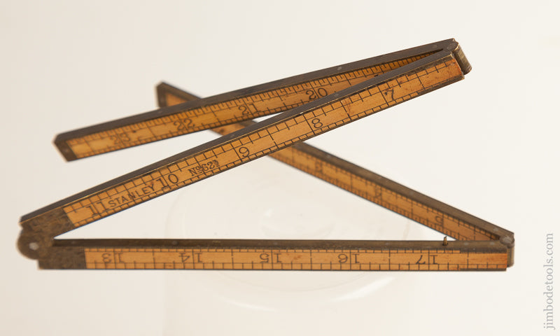 Boxwood and Brass Full-Bound STANLEY NO. 62 1/2 Carpenter's Rule Two Foot Four Fold - 74557R