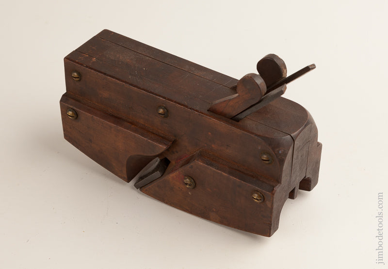 Solid Applewood 7 5/8 x 3 inch wide Double (Sash?) Moulding Plane - 74581R