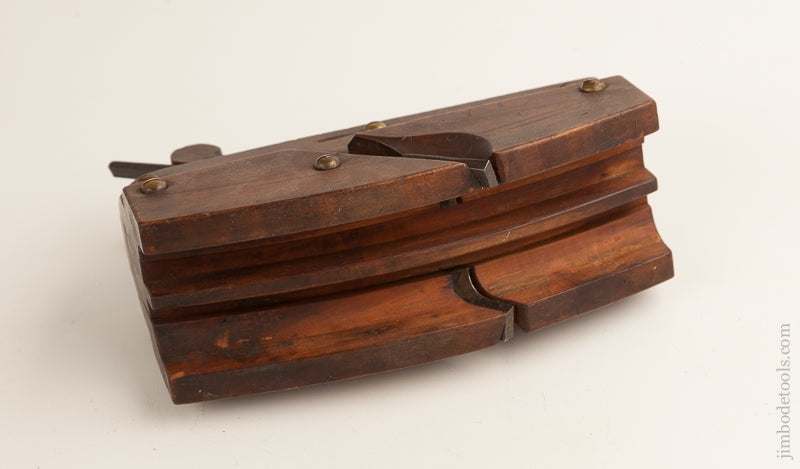 Solid Applewood 7 5/8 x 3 inch wide Double (Sash?) Moulding Plane - 74581R