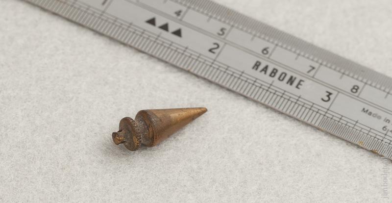 Tiny! BUFF & BUFF Salesman's Sample of Promo Giveaway Brass Plumb Bob SIGNED! -- Excelsior 74807U