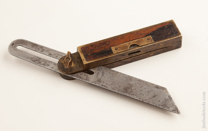 8 inch Rosewood and Brass HOWARD'S 1867 PATENT Bevel and Level by STAR TOOL CO. MIDDLETOWN CT.    74854R - 74854R