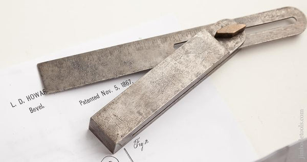 RARE All Iron HOWARD'S Patent Bevel 8 inch Size! - 75185U