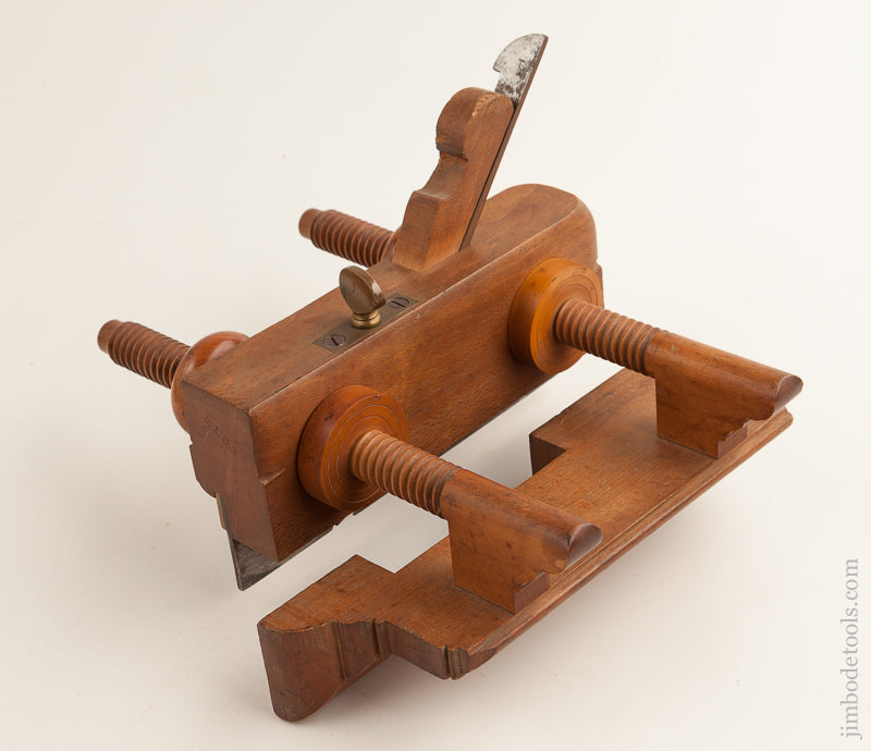 Crisp J. KELLOGG AMHERST MS Beech & Boxwood Plow Plane circa 1860 NEAR MINT     75236 - 75236