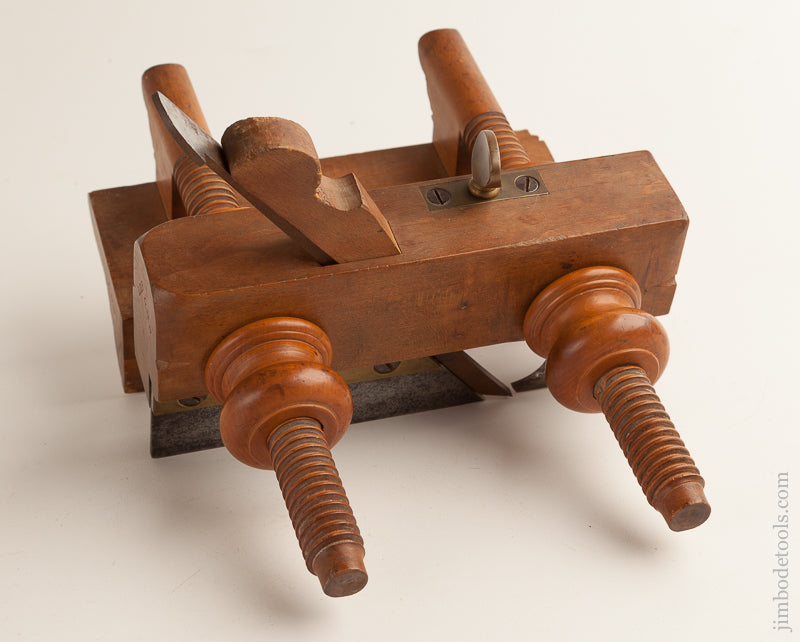 Crisp J. KELLOGG AMHERST MS Beech & Boxwood Plow Plane circa 1860 NEAR MINT     75236 - 75236