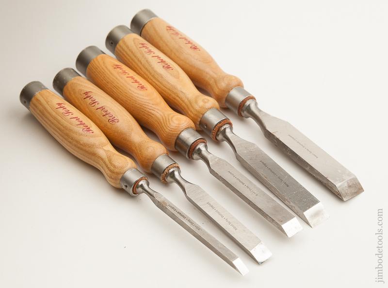 Set of Five MINT & Unused ROBERT SORBY Mortise Chisels NEW OLD STOCK! - 75271
