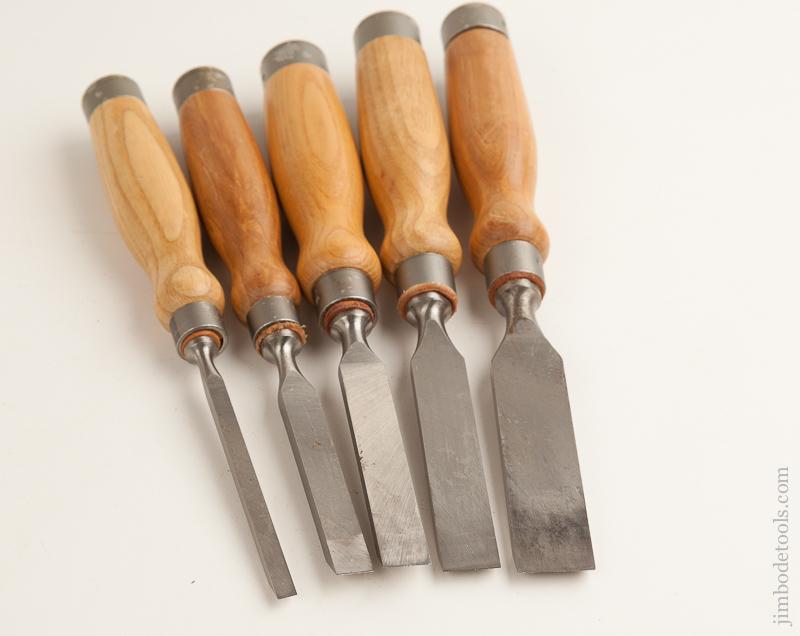 Set of Five MINT & Unused ROBERT SORBY Mortise Chisels NEW OLD STOCK! - 75271