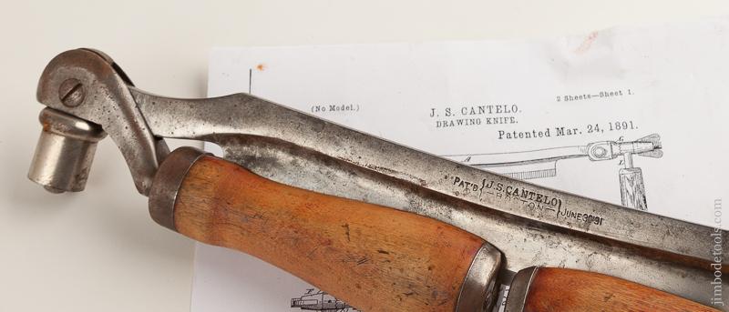 CANTELO March 24, 1902 Patent 8 inch Folding Draw Knife EXTRA FINE - 75417