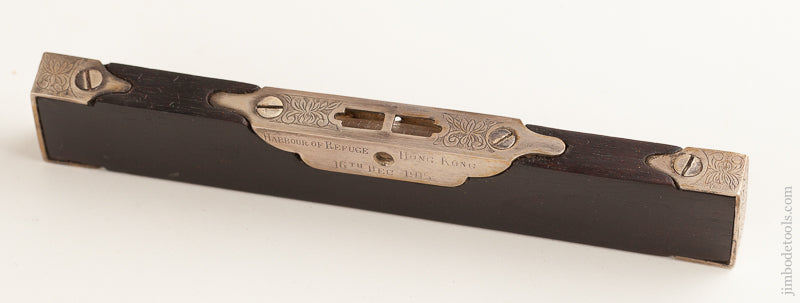 Exquisite Ebony and Silver Engraved  Level - 75465U