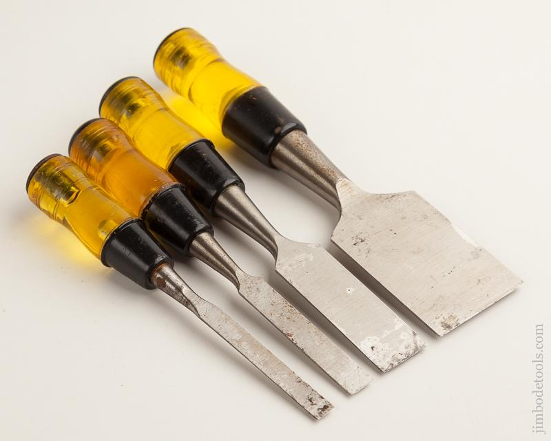 Set of Four STANLEY No. 60 Chisels NEW OLD STOCK - 75586