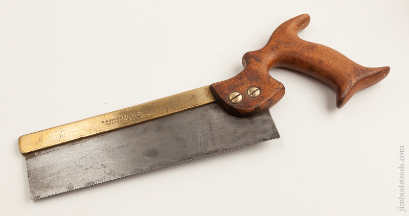 H.H. SWANN & SON SHEFFIELD 16 point 9 inch Rip Brass Back Saw - 75599